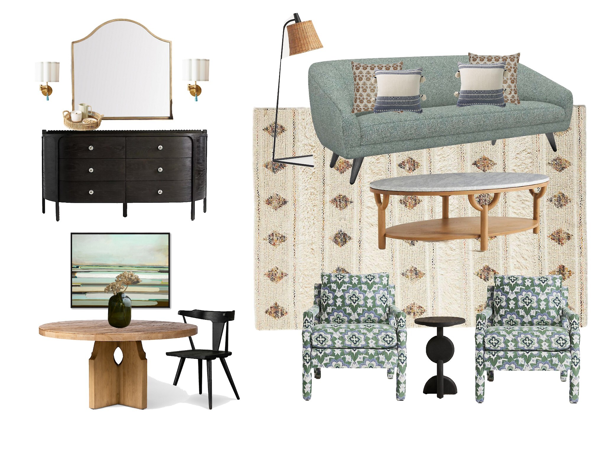 teal eclectic anthropologie inspired